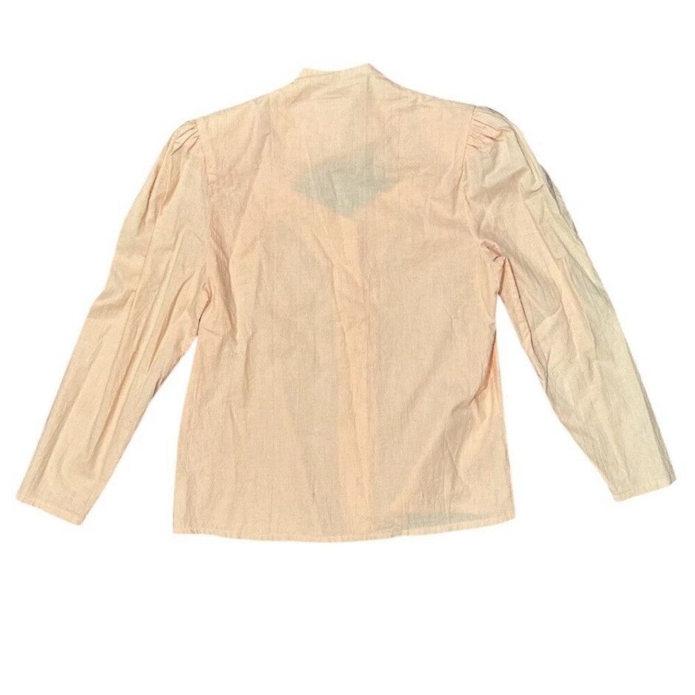 Vintage 80s Lilia Guilty Western Blouse Shirt USA Fringe Rodeo Embroidered Sz M - Picture 2 of 8